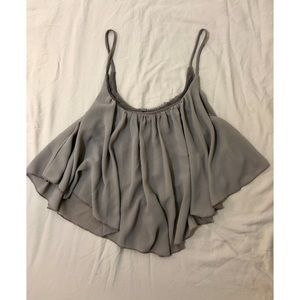 Spaghetti Strap Taupe Crop Top